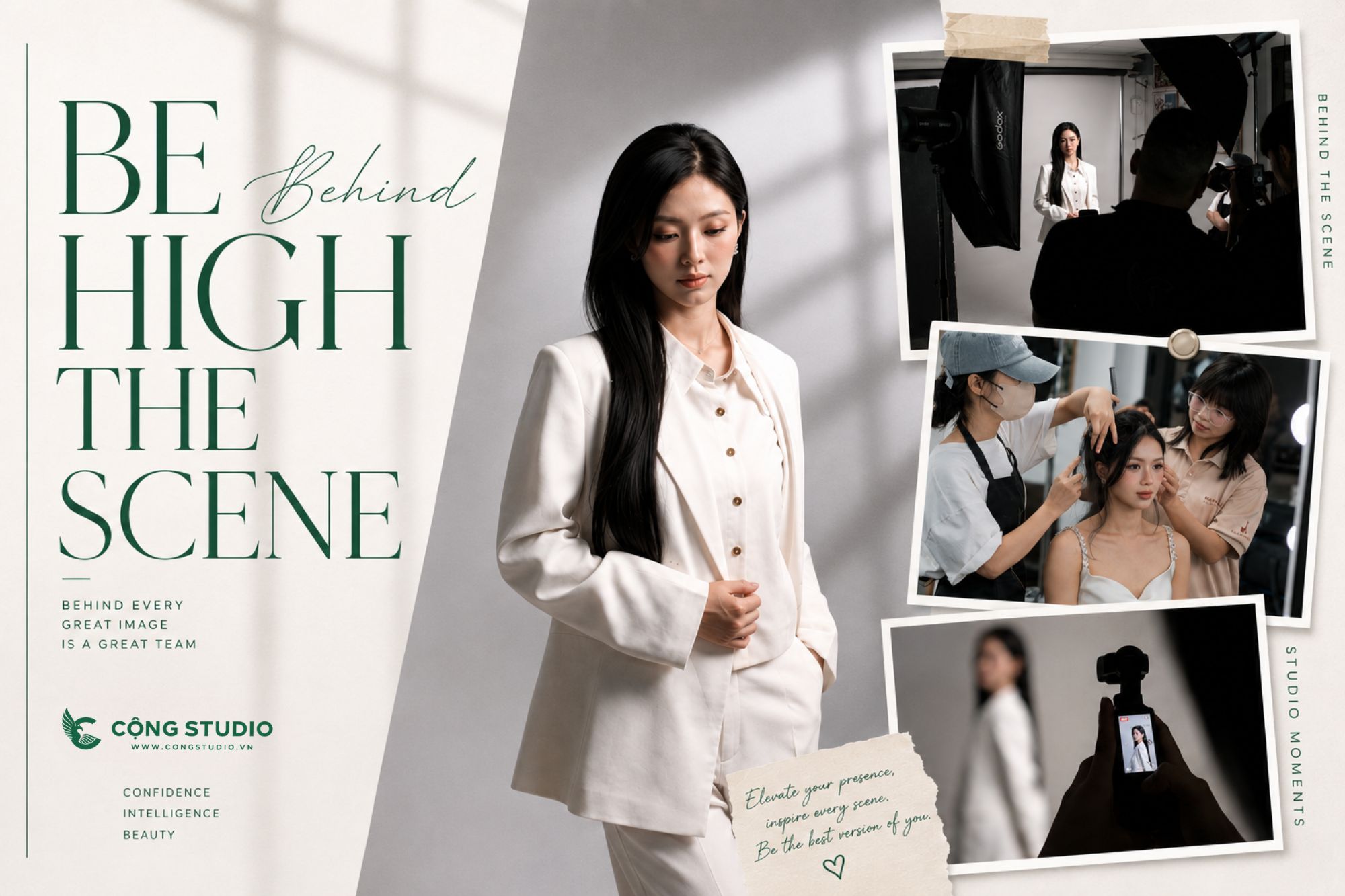 hậu trường chụp ảnh profile tại Cộng Studio