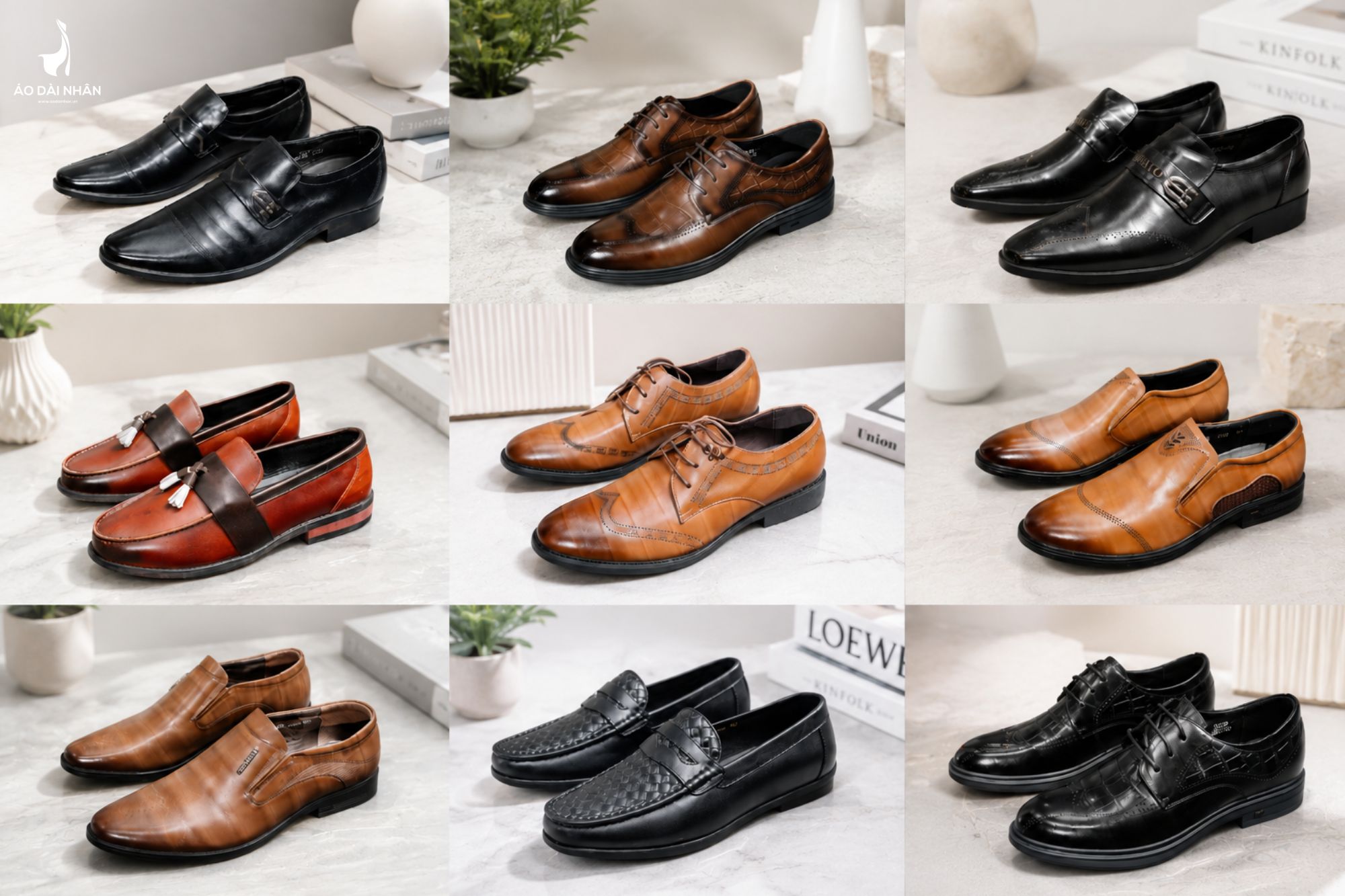 Tổng hợp các mẫu giày tây cho thuê tại Áo Dài Nhân