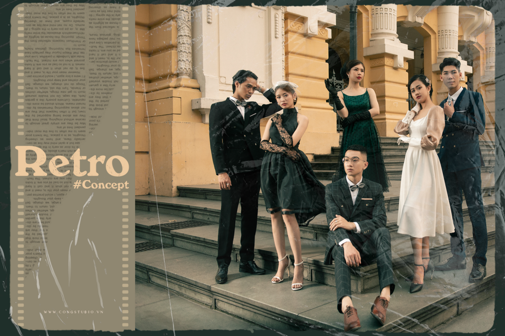 Chụp Ảnh Kỷ Yếu tại Nhà Hát Lớn Concept Retro (Ảnh: Cộng Studio)