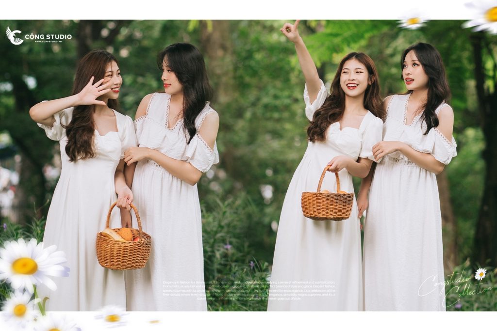 Chụp ảnh kỷ yếu tại Công viên yên sở