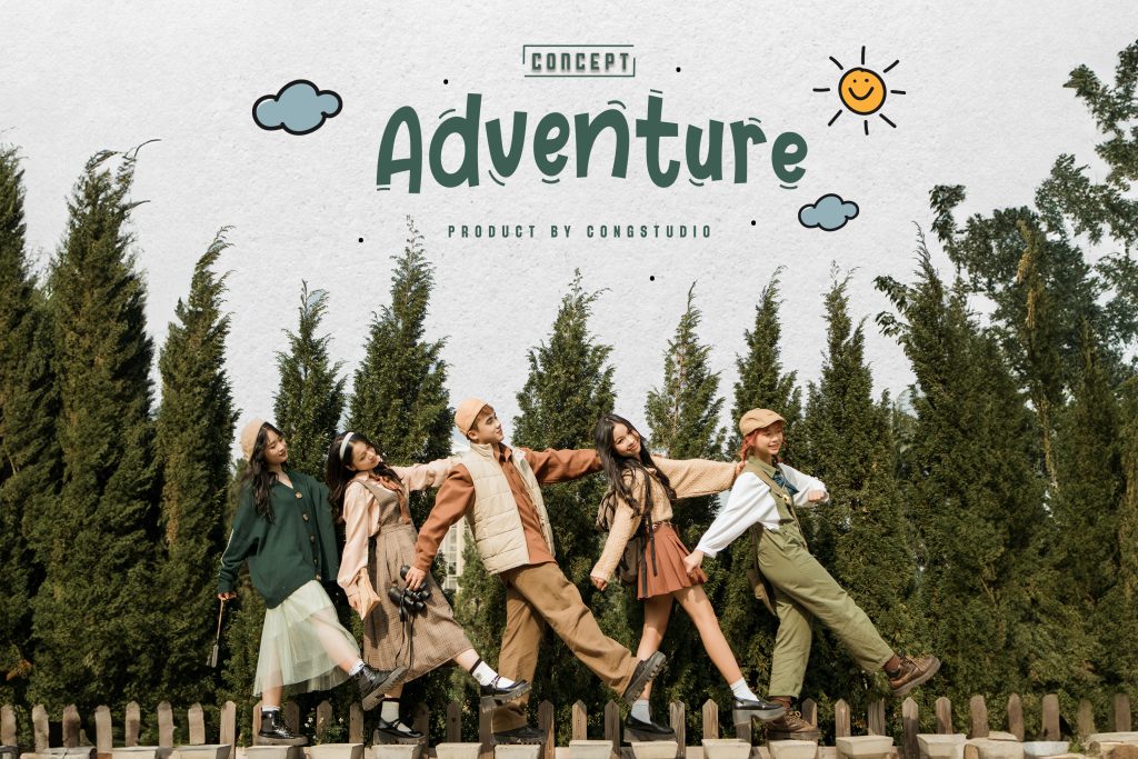 Chụp ảnh kỷ yếu tại phim trường Santorini concept thám hiểm