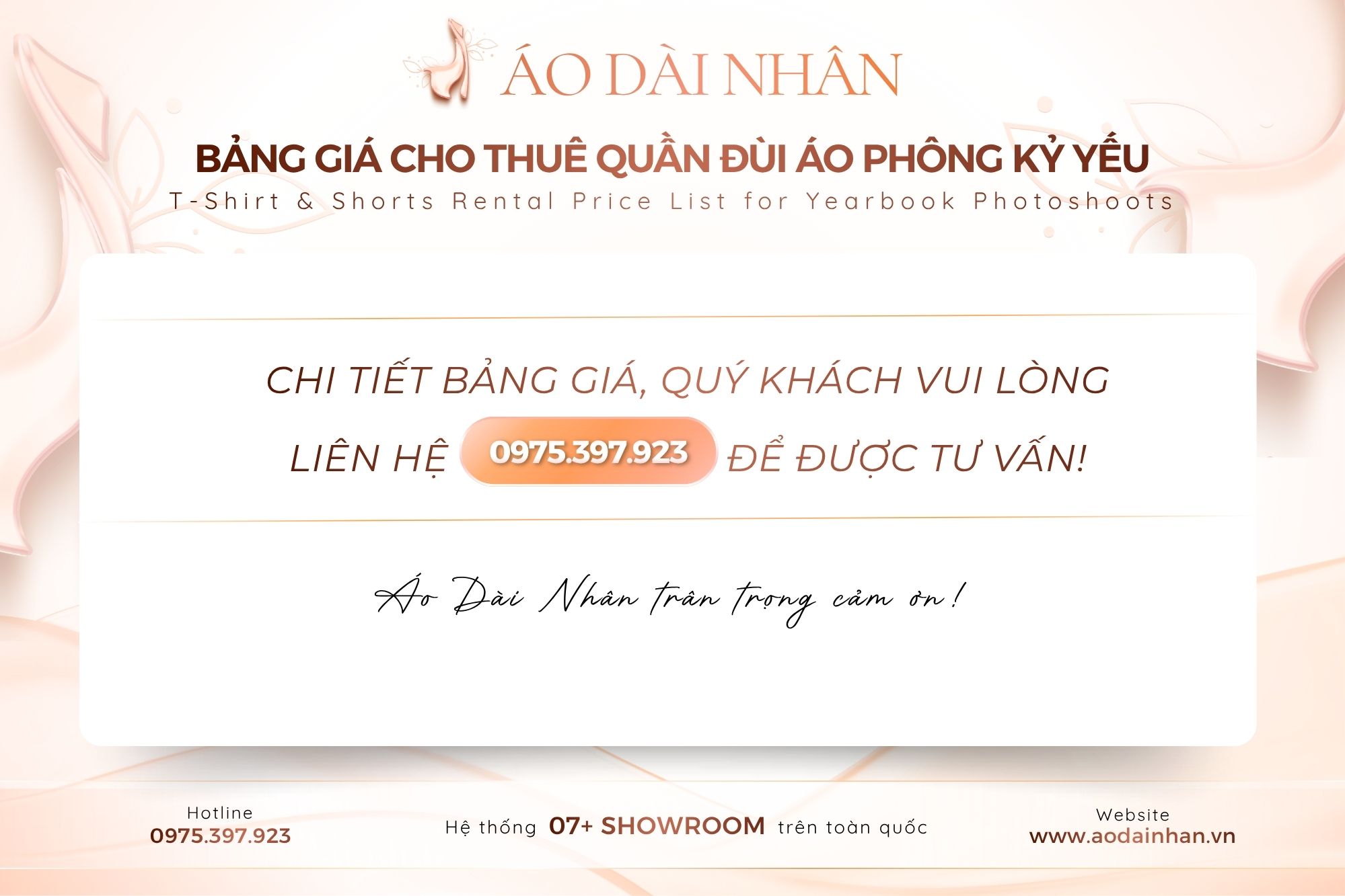 Bảng giá cho thuê quần đùi áo phông kỷ yếu