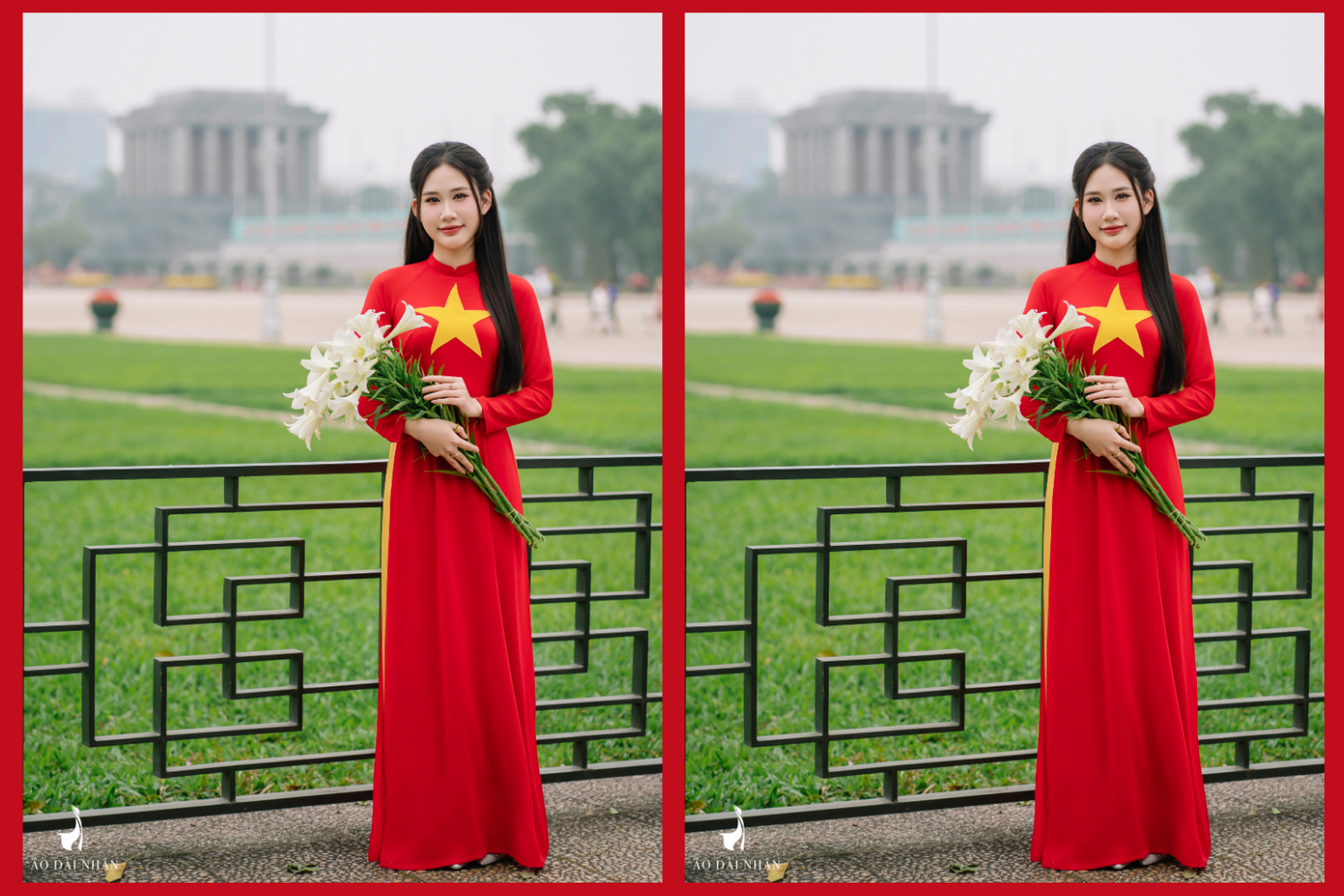 THUÊ ÁO DÀI CỜ ĐỎ SAO VÀNG TẠI HÀ NỘI (1)