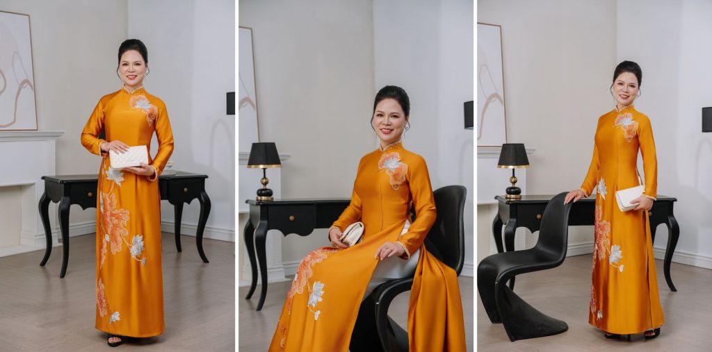 Bí Quyết Chọn Thiết Kế Áo Dài Sui Gia Trung Niên Giúp Mẹ Tôn Dáng Cực Sang!