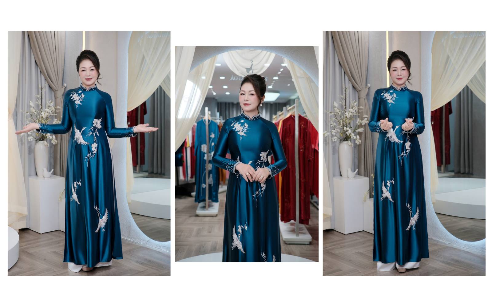 3 Điều Cần Biết Về Form Áo Dài Chiết Eo Cho Mẹ Che Khuyết Điểm!