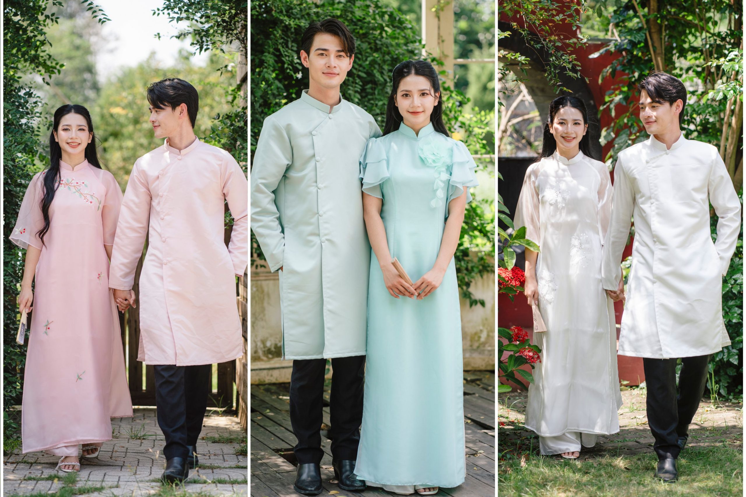 Áo dài bưng quả