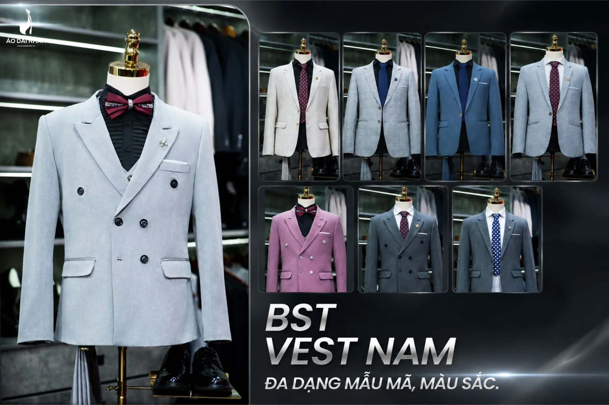 Các mẫu vest nam tại Áo Dài Nhân Sài Gòn