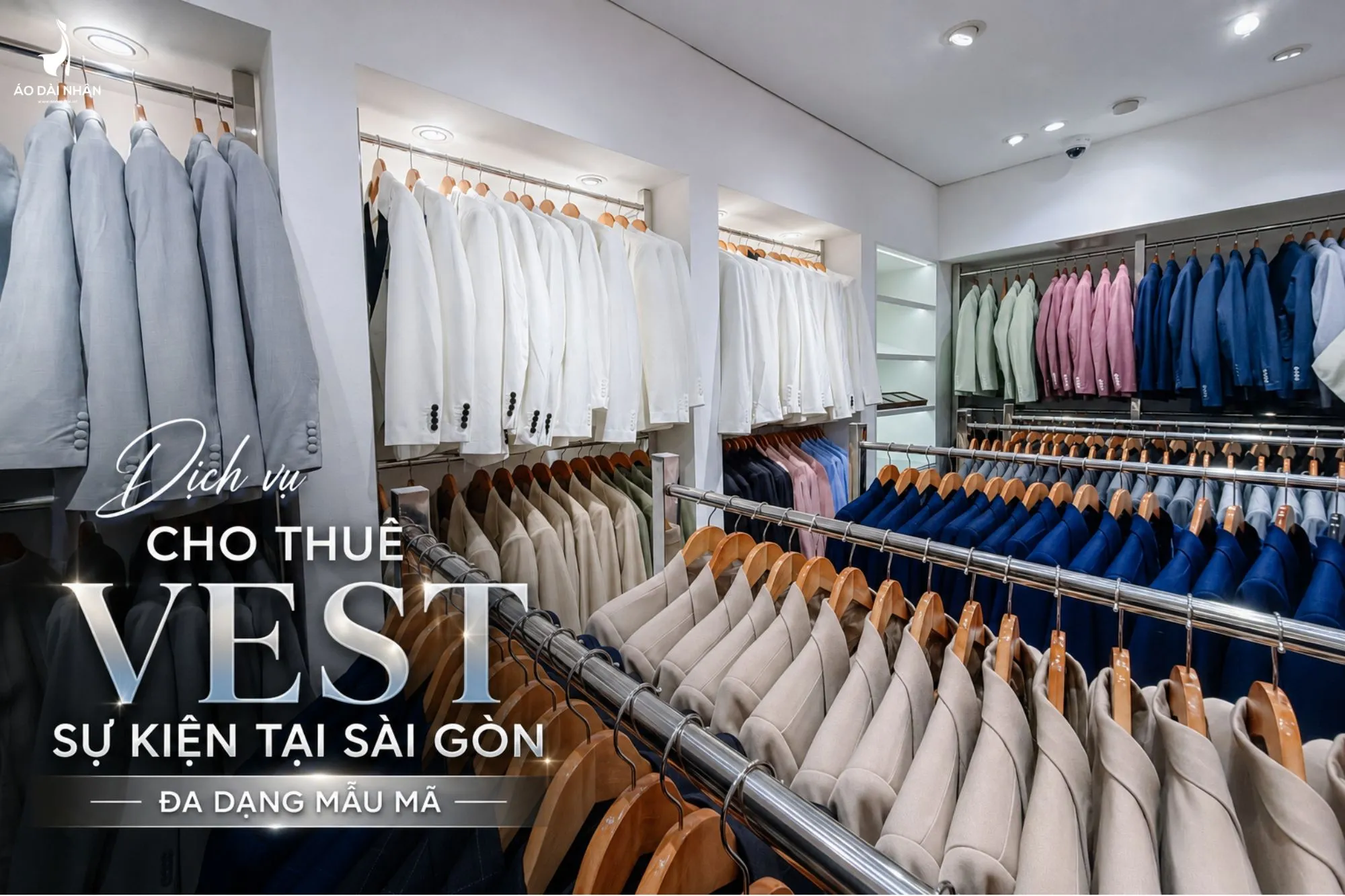 Không gian showroom cho thuê vest ự kiện tại Áo Dài Nhân Sài Gòn