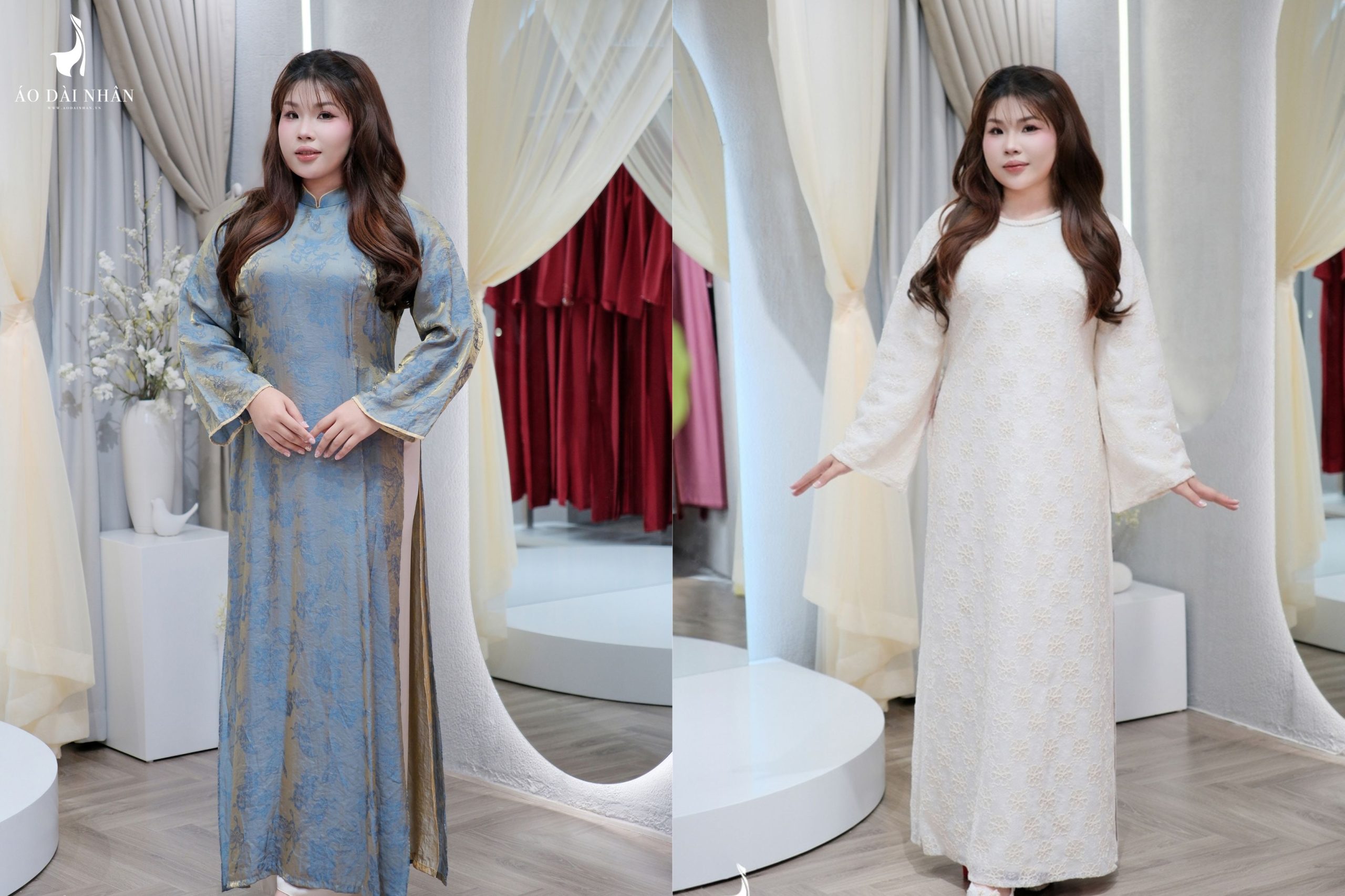 cho thuê áo dài cưới hỏi bigsize tại áo dài nhân