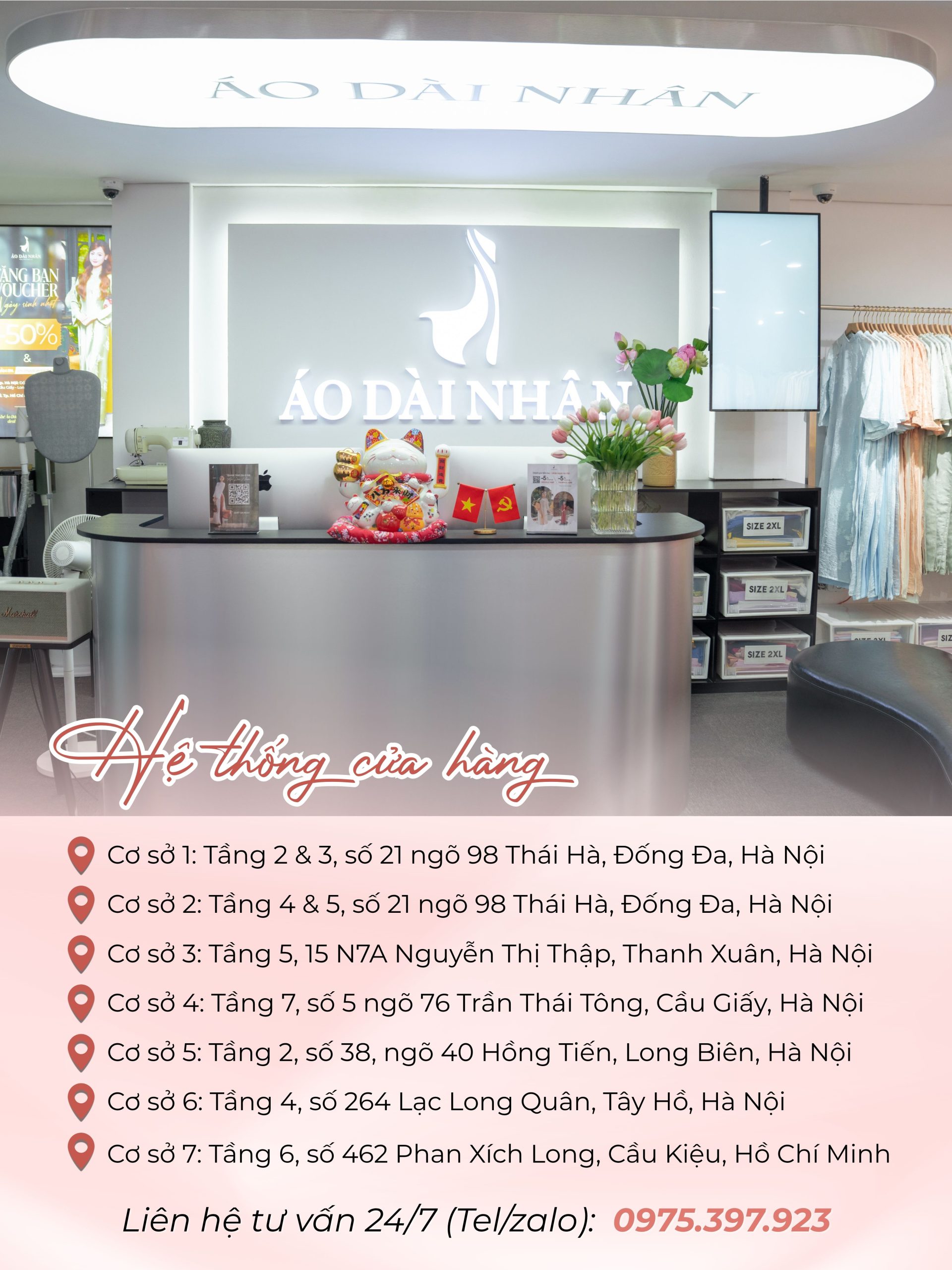 Hệ thống showroom áo dài nhân