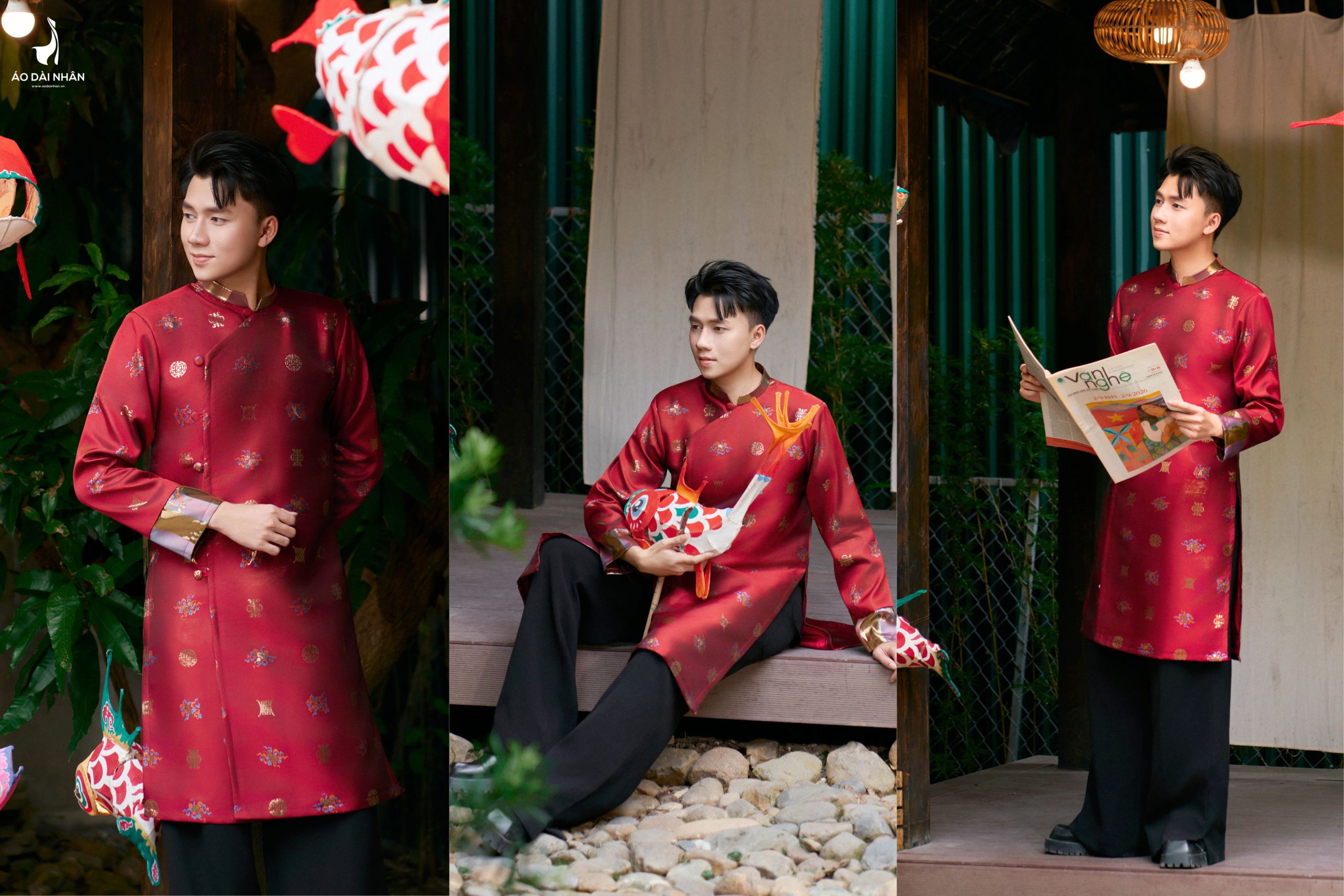 cho thuê áo dài nam đẹp tại áo dài nhân